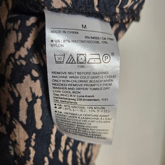 Banana Republic Black And Brown Animal Print Shift. Size Medium. - Picture 10 of 10